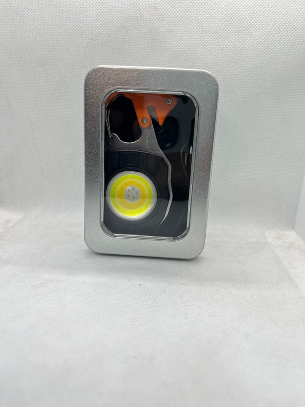 چراغ کار LED جمع شونده با قلاب و گیره کارابینر - نور COB قوی