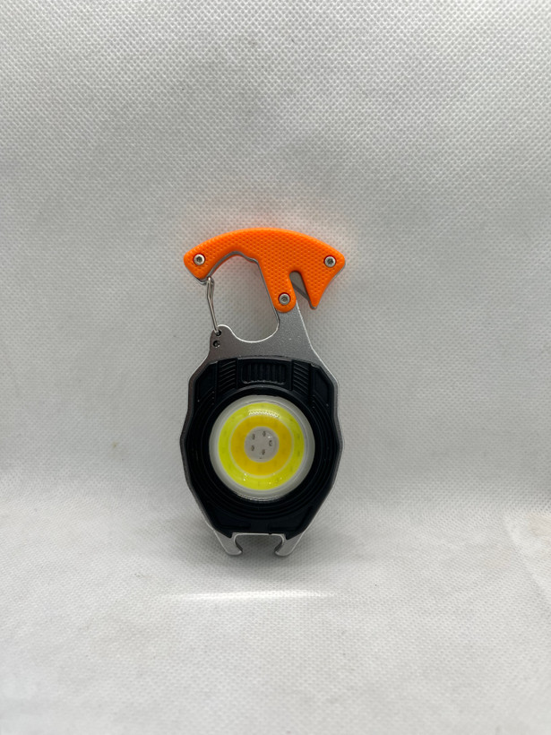 چراغ کار LED جمع شونده با قلاب و گیره کارابینر - نور COB قوی